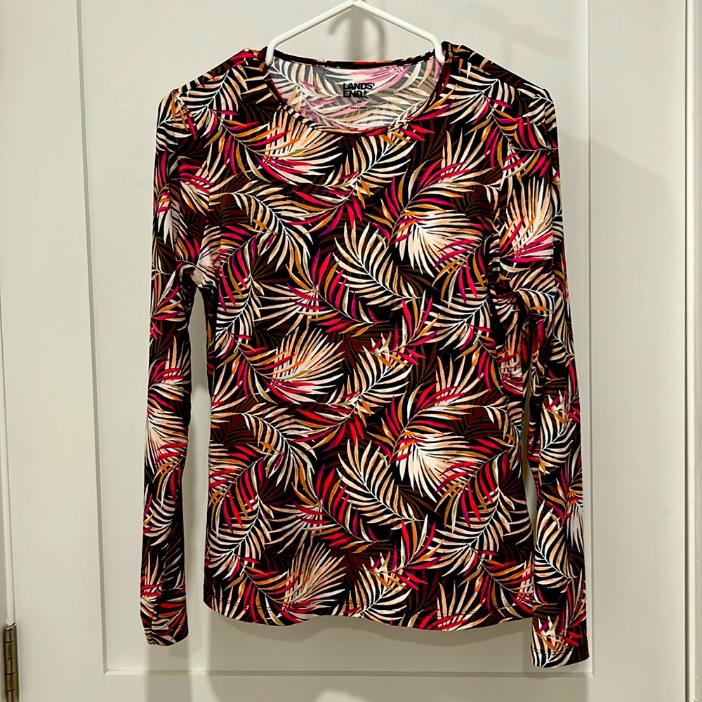 Lands end long sleeves swim top